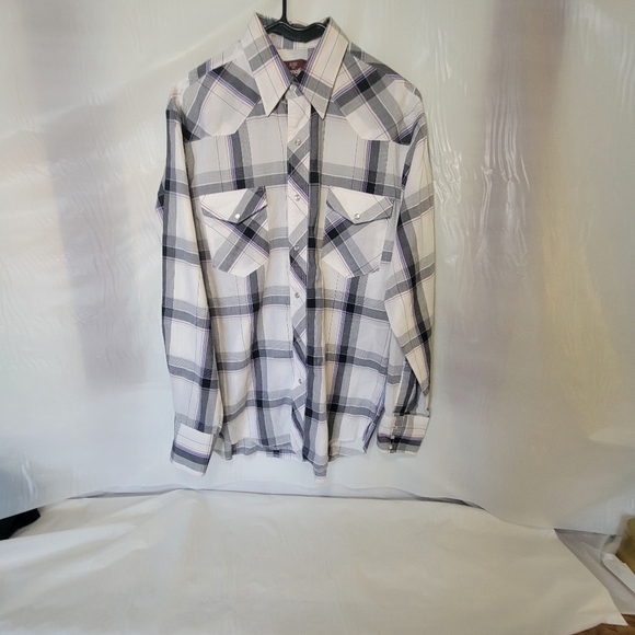 Mens Wrangler Button Down With Pearl Snaps - Picture 1 of 10